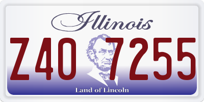 IL license plate Z407255