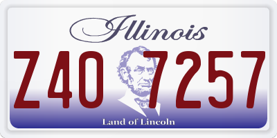 IL license plate Z407257