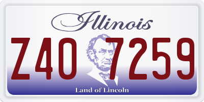 IL license plate Z407259
