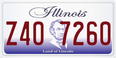 IL license plate Z407260