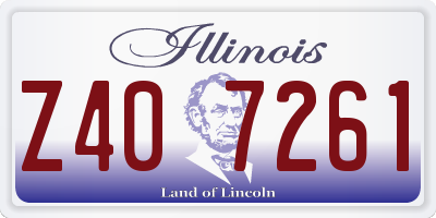 IL license plate Z407261