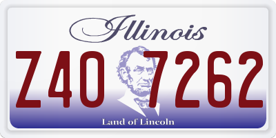 IL license plate Z407262