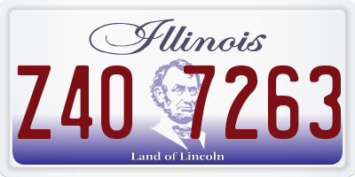 IL license plate Z407263