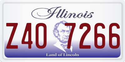 IL license plate Z407266
