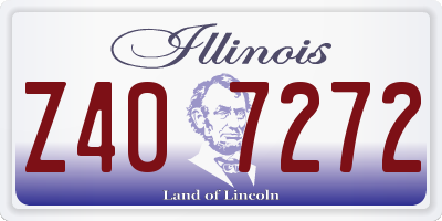 IL license plate Z407272