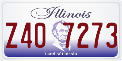 IL license plate Z407273