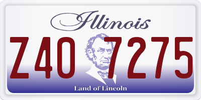 IL license plate Z407275