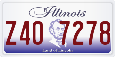 IL license plate Z407278