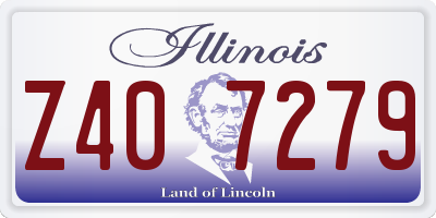 IL license plate Z407279