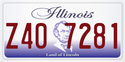IL license plate Z407281