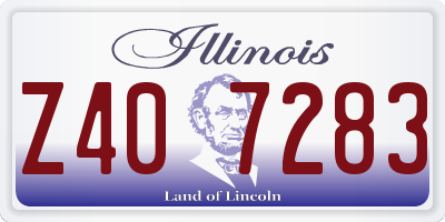IL license plate Z407283