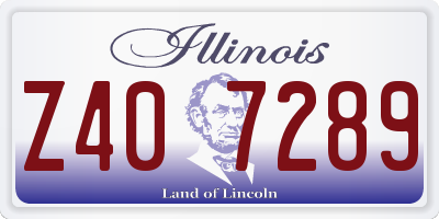 IL license plate Z407289