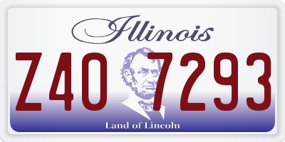 IL license plate Z407293