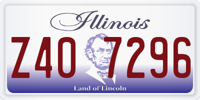 IL license plate Z407296