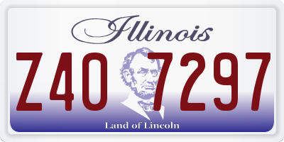 IL license plate Z407297