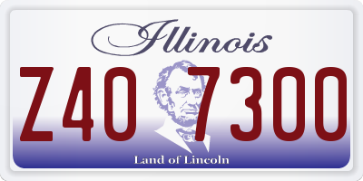 IL license plate Z407300