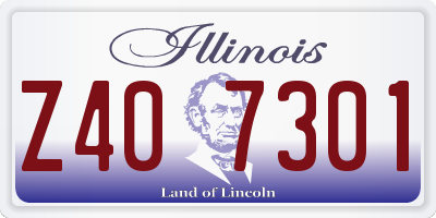 IL license plate Z407301