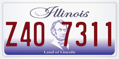 IL license plate Z407311