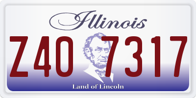 IL license plate Z407317