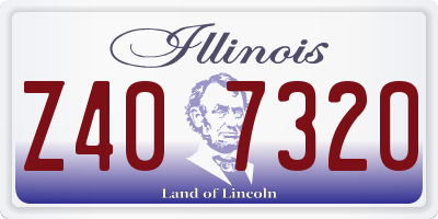 IL license plate Z407320