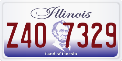 IL license plate Z407329