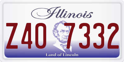 IL license plate Z407332
