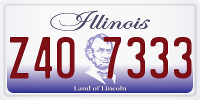 IL license plate Z407333