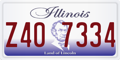 IL license plate Z407334