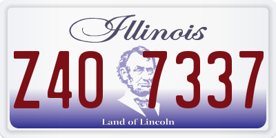 IL license plate Z407337