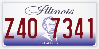 IL license plate Z407341