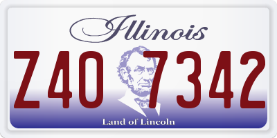 IL license plate Z407342