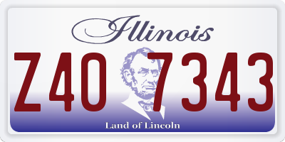 IL license plate Z407343