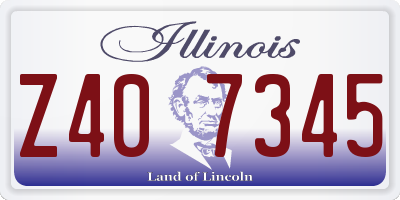 IL license plate Z407345