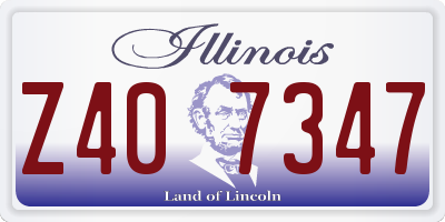 IL license plate Z407347