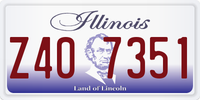 IL license plate Z407351
