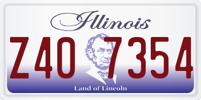 IL license plate Z407354