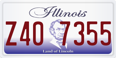 IL license plate Z407355