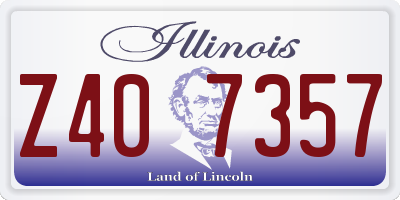 IL license plate Z407357