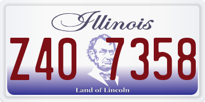 IL license plate Z407358
