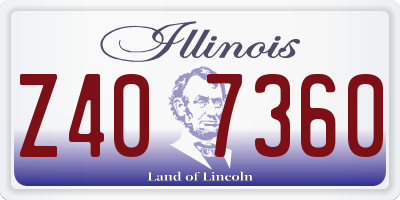 IL license plate Z407360