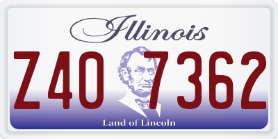 IL license plate Z407362