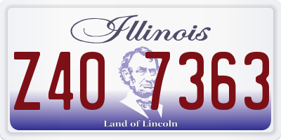 IL license plate Z407363