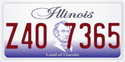 IL license plate Z407365