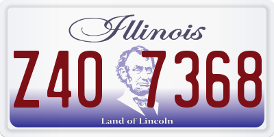 IL license plate Z407368