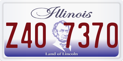 IL license plate Z407370