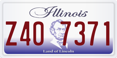 IL license plate Z407371