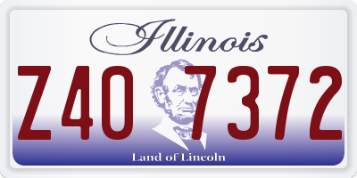 IL license plate Z407372
