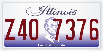 IL license plate Z407376