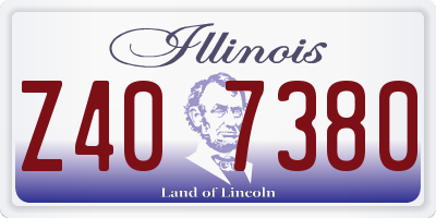 IL license plate Z407380