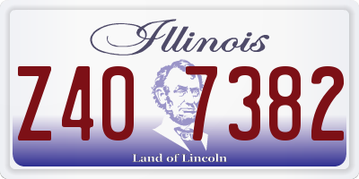 IL license plate Z407382